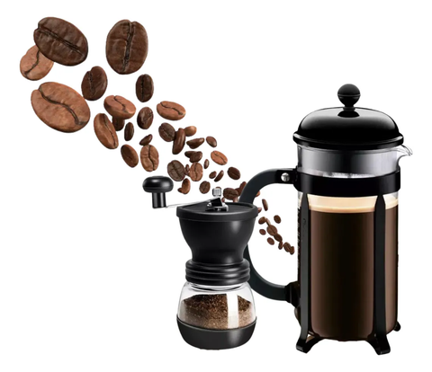 Kit de café francés: molinillo de café y prensa francesa