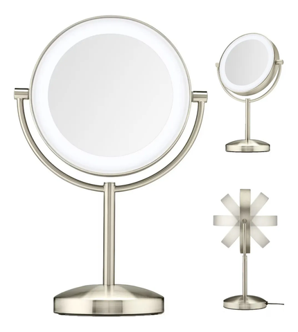 Espejo de maquillaje con luz LED