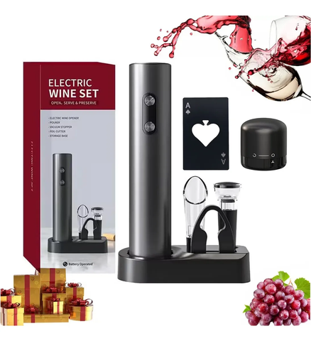 Abridor de vino eléctrico con enfriador