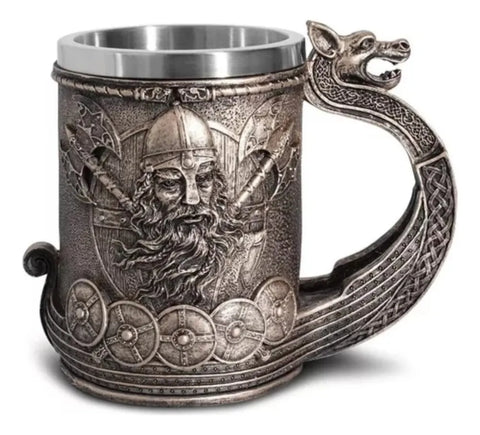 Tarro de acero inoxidable para cerveza Vikingo